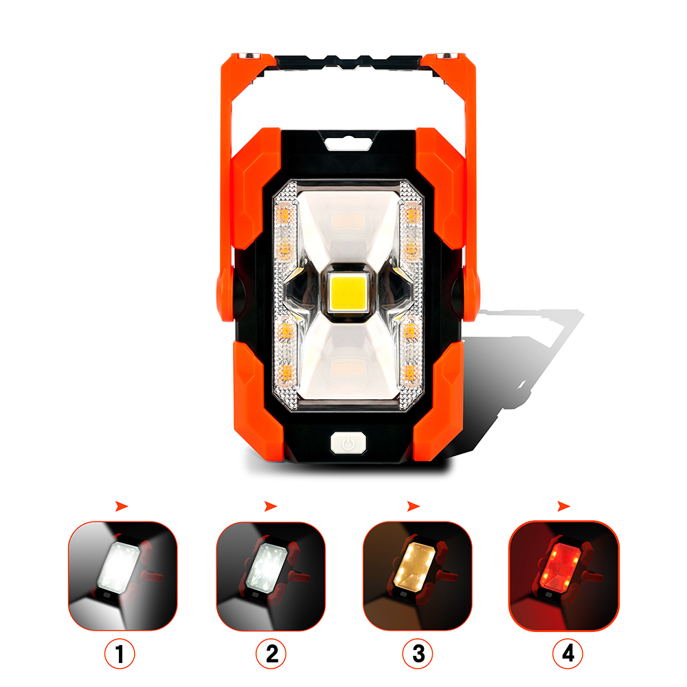 HH192 Portable Solar Handle Camping Lighting LED Emergency Outdoor Power Bank Solar Warning Lights Portable Work Light