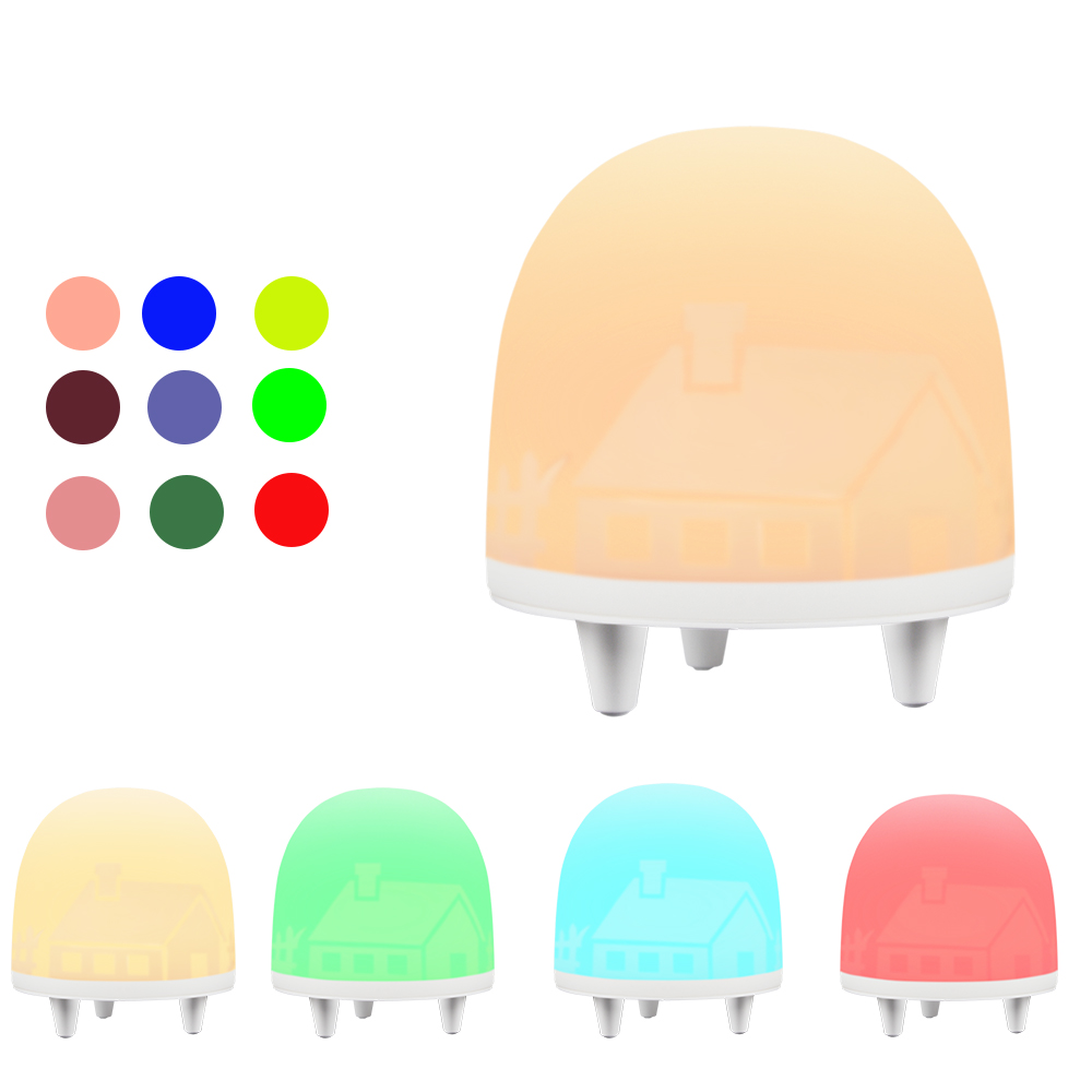 HH196 Cute 12 Colors Jellyfish Lamp LED Baby Night Light Creative Light Touch Switch RGB Light Soft For Midnight Eye Protection