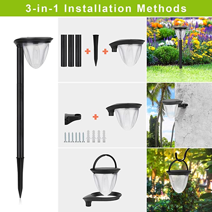 HH201 Plug-In Waterproof Outdoor LED Solar Energy Garden Light Solar LED Outdoor Portable Lights Camping Light Portable USE