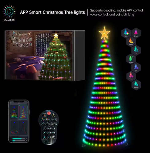 HH-502B-1.5M Smart Christmas Tree Lights String HH-502B-1.5M Smart Christmas Tree Lights String