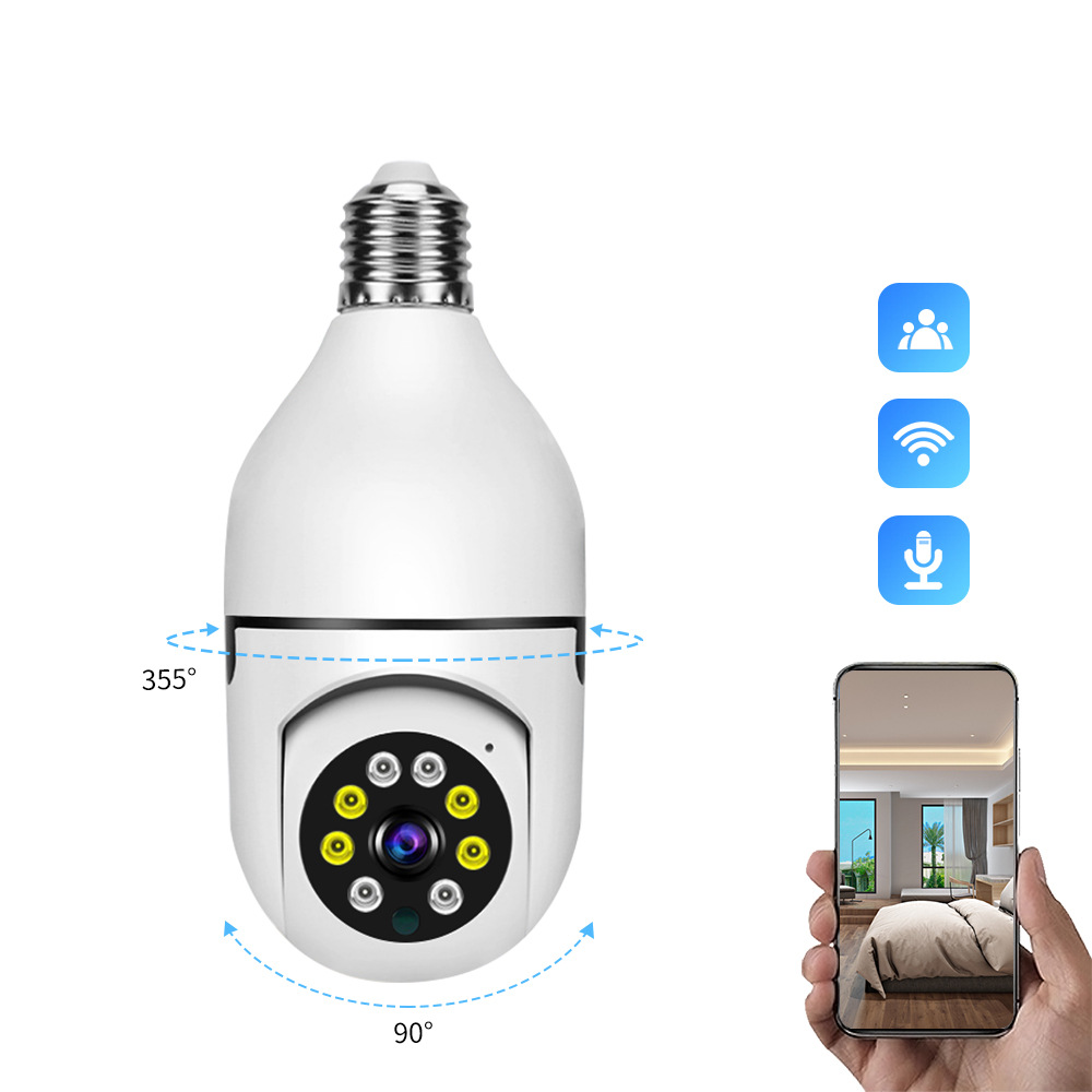 HHV360 Factory Hot Selling Security Camera Bulb Network IP Camera 360 Security Camera HD With Night Vision Remote Control