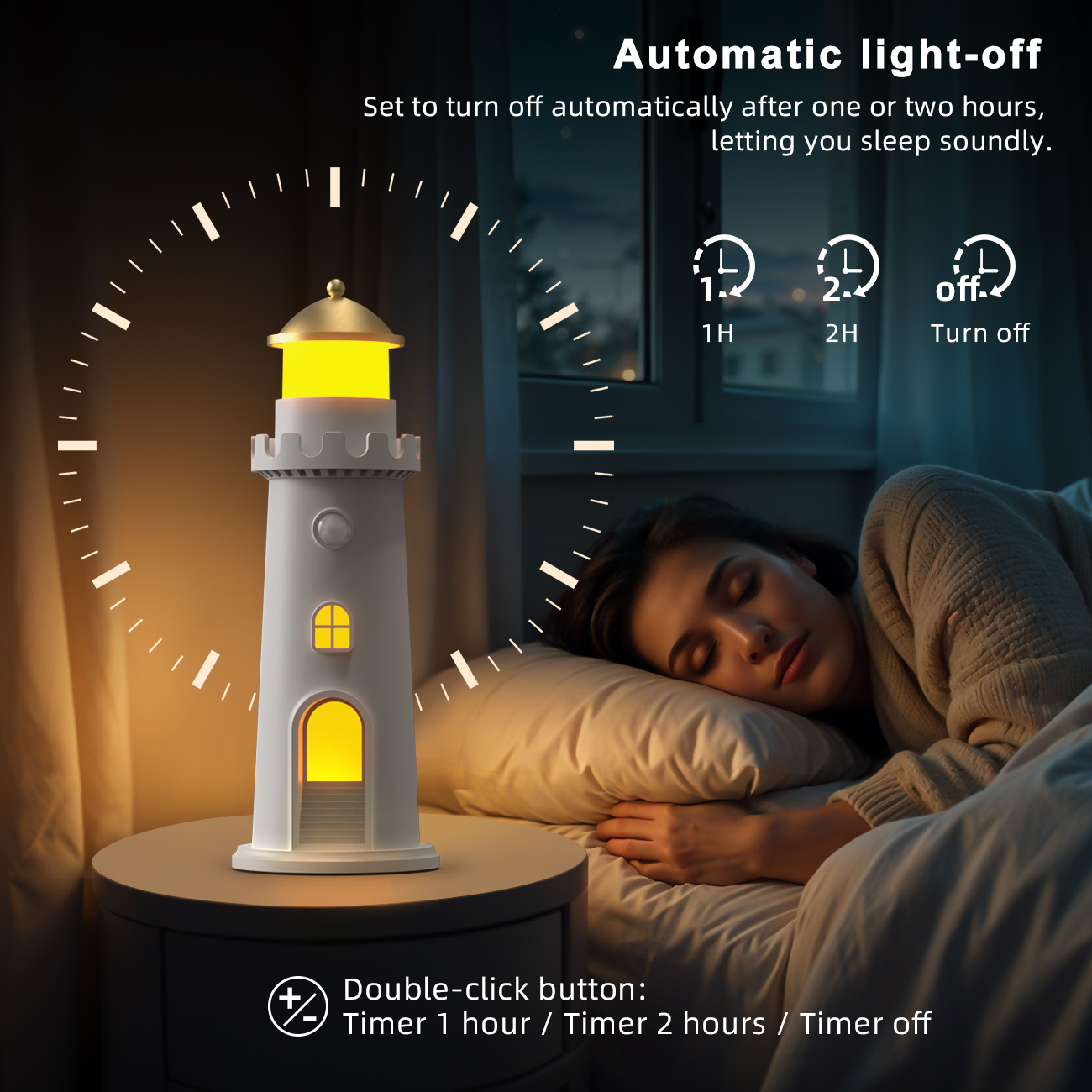 HHN75E Moonlight Light house with sensor