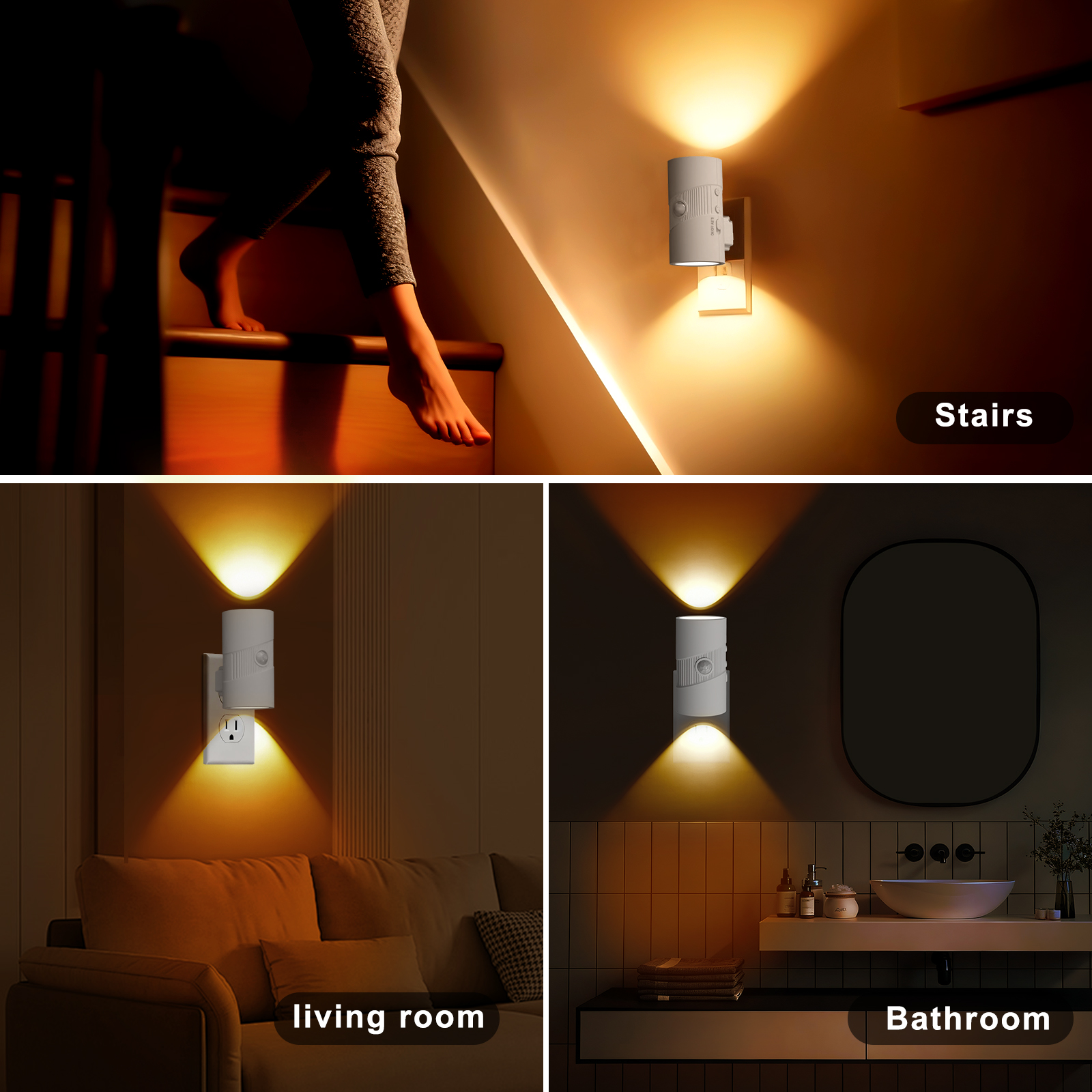 HHN90C Smart Wall Night Light 3CCT with sensor