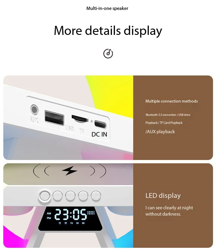 HH-X63 Wireless Charger Speaker Lamp