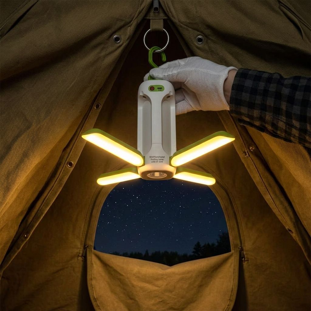 Atmospheric Emergency LED Light IP65 Waterproof with Hook Mosquito Repellent Feature Collapsible & Portable Design