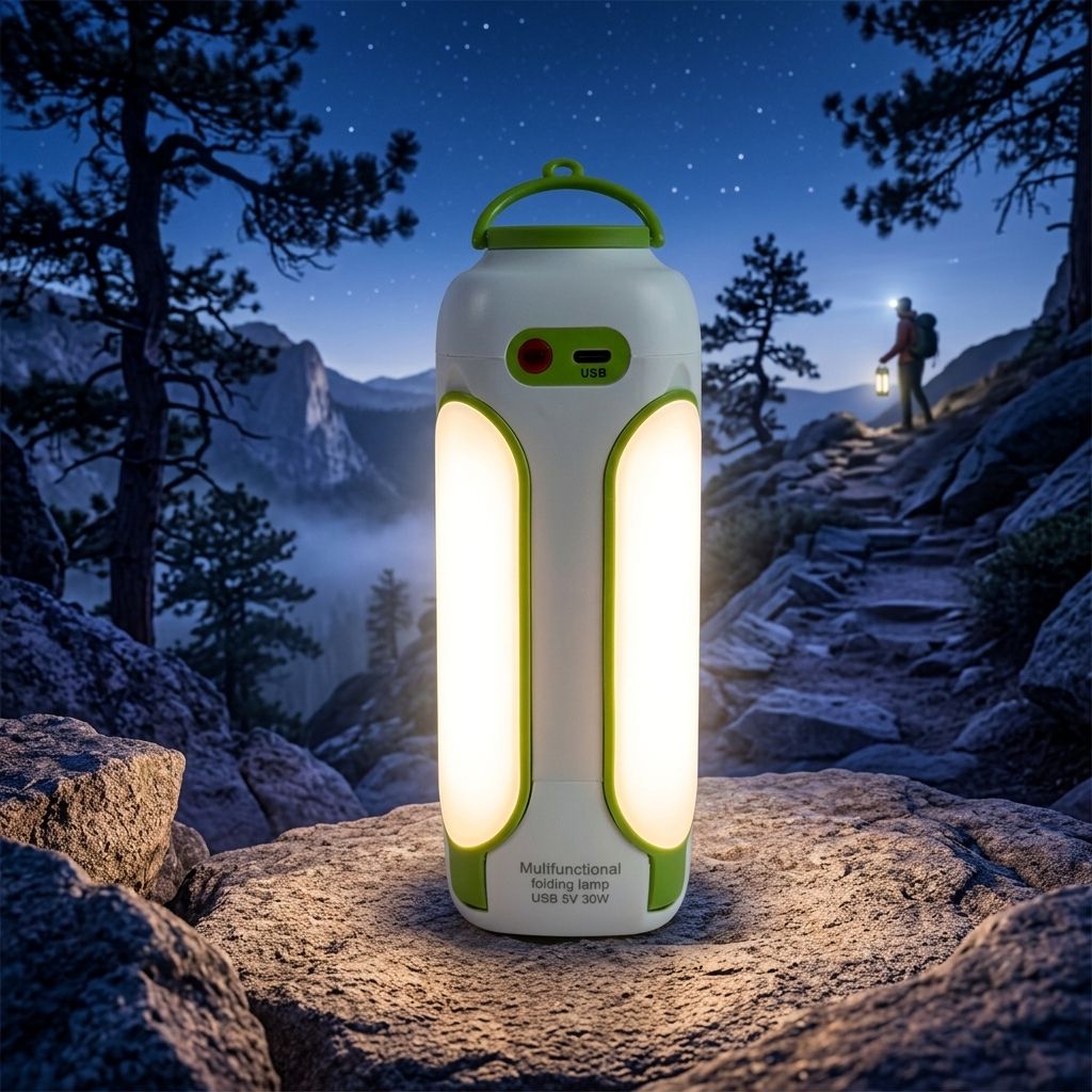Atmospheric Emergency LED Light IP65 Waterproof with Hook Mosquito Repellent Feature Collapsible & Portable Design