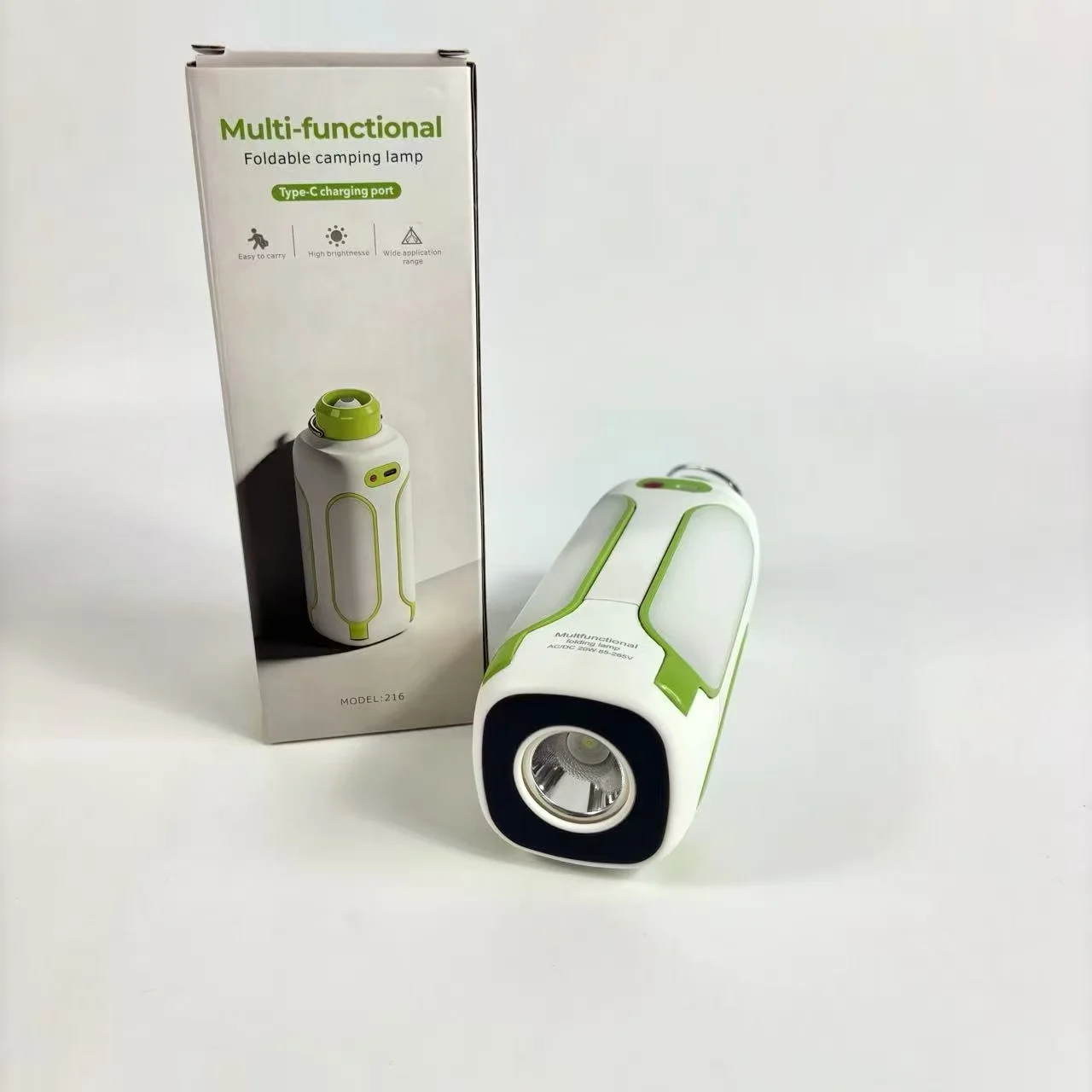 Alibaba Top Seller 3000mAh Multi-Function Camping Light IP65 Folding LED Lantern Hook Power Bank Dimmable Emergency