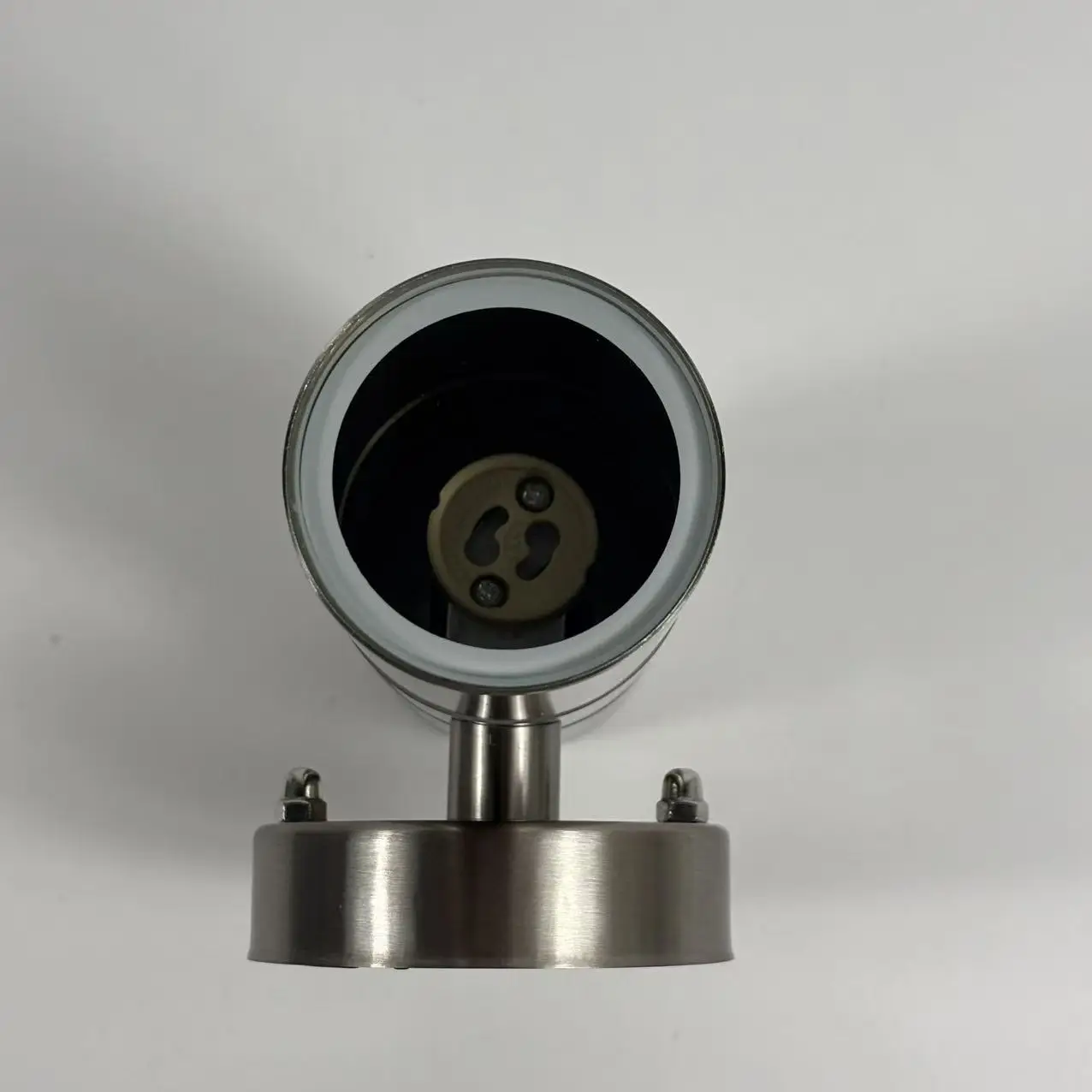 Modern Stainless Steel Outdoor LED Wall Sconce IP44-rated Up-Down Cylinder Light with Motion Sensor