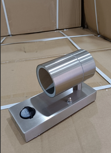 Modern LED Wall Light Outdoor Waterproof IP44 Stainless Steel Cylinder Sconce Lighting Motion Sensor Exterior Garden Patio